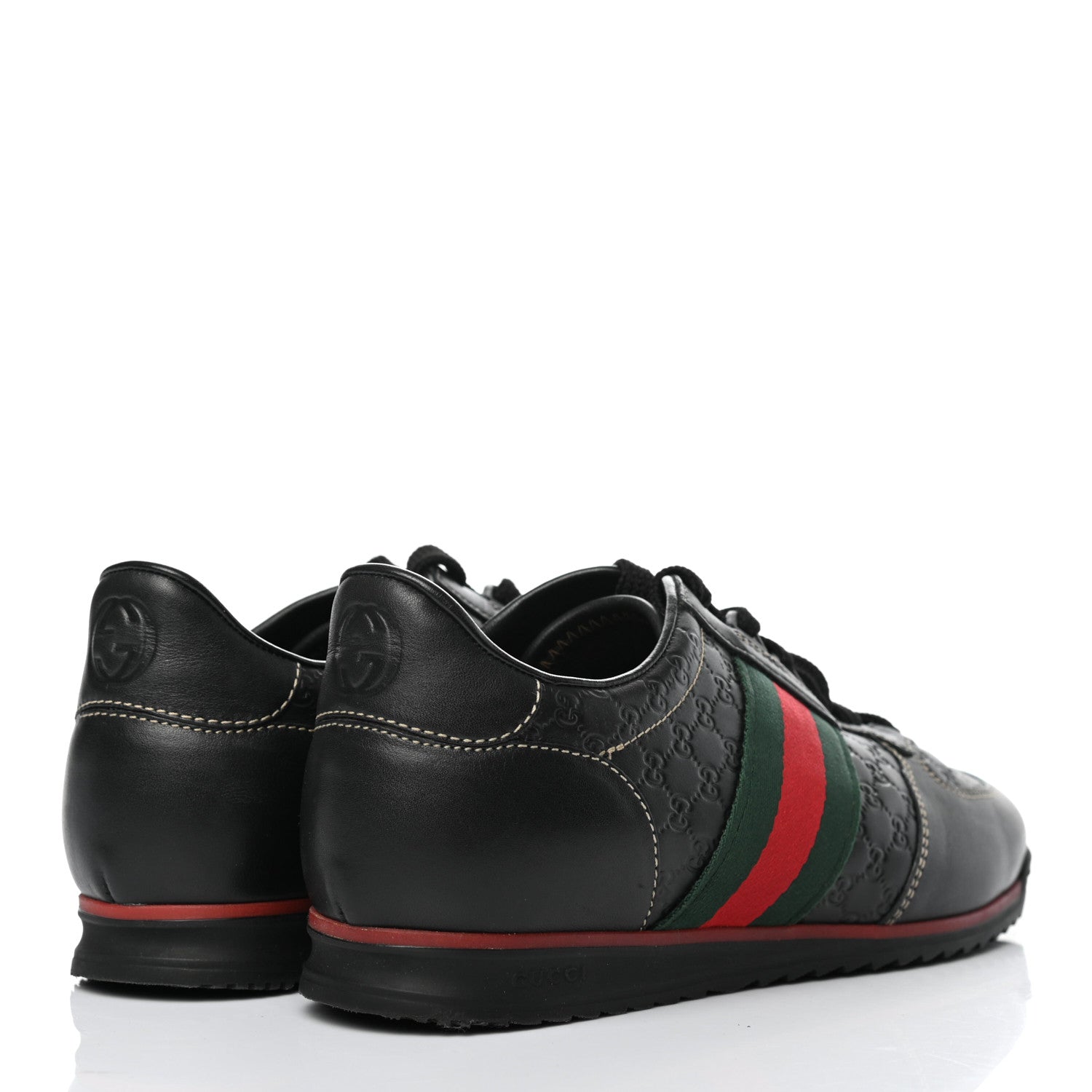 Gucci Guccissima Web Sneakers 35.5 Black 4 of 12