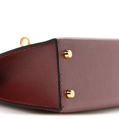 Hermes Madame Calfskin Mini Kelly Sellier 20 Rouge H 9 of 11