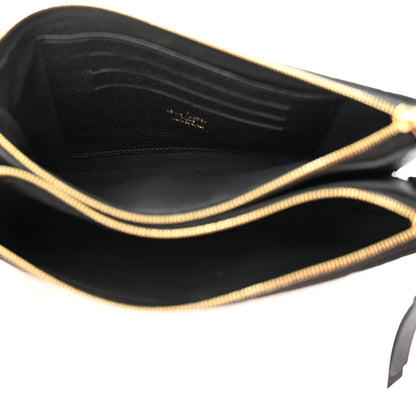 Louis Vuitton Empreinte Double Zip Pochette Black 5 of 11