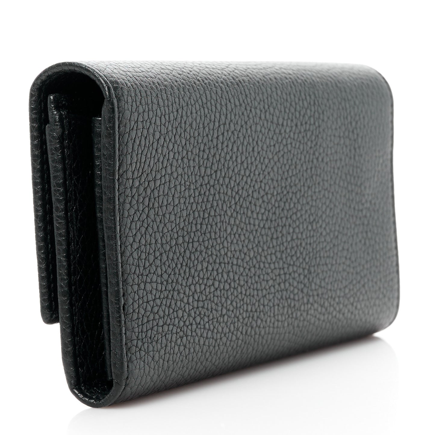 Pebbled Calfskin Large Soho Continental Wallet Black