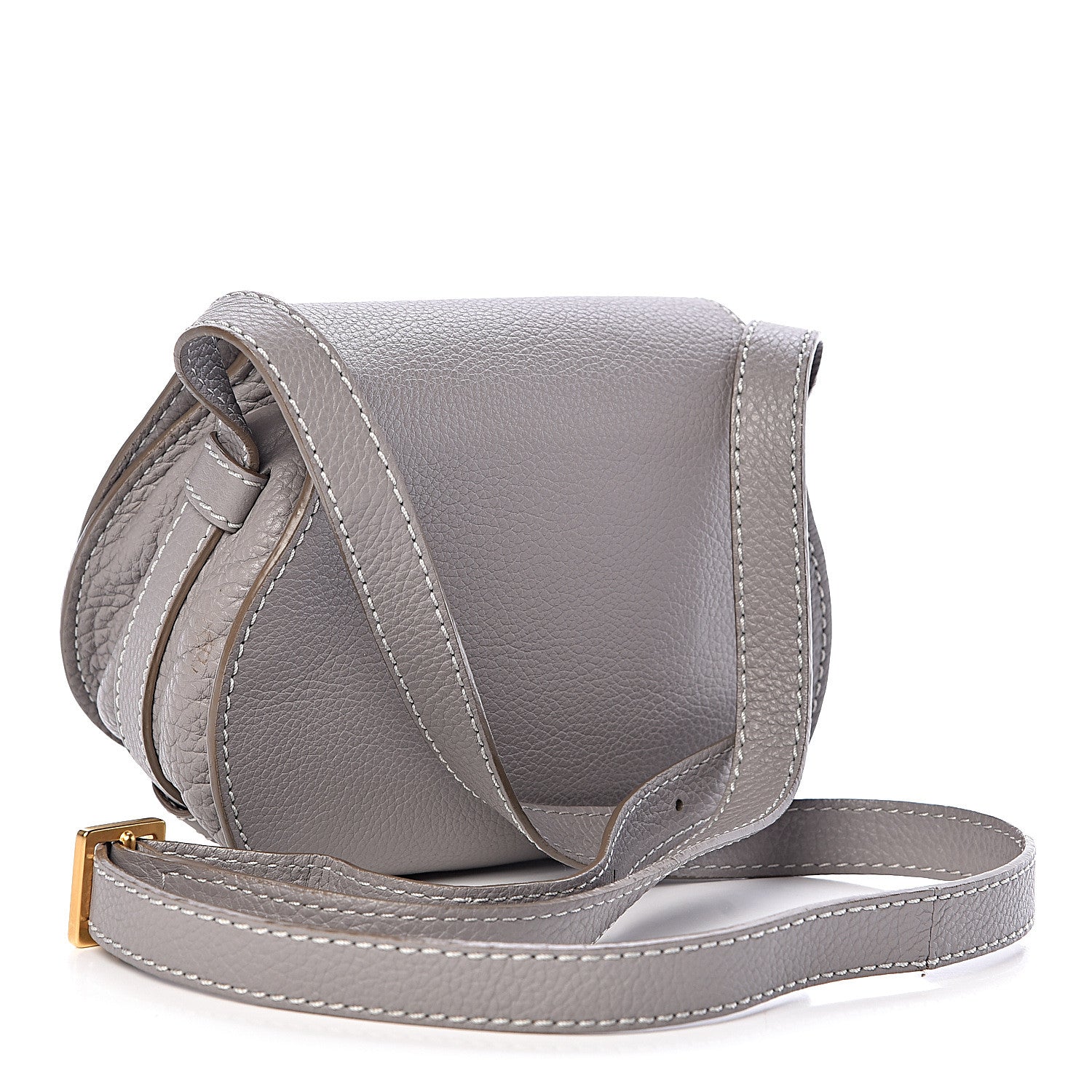 Chloe Calfskin Mini Marcie Round Crossbody Bag Cashmere Grey 3 of 10