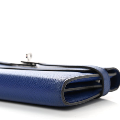 Hermes Epsom Kelly Longue Wallet Bleu Saphir 9 of 11