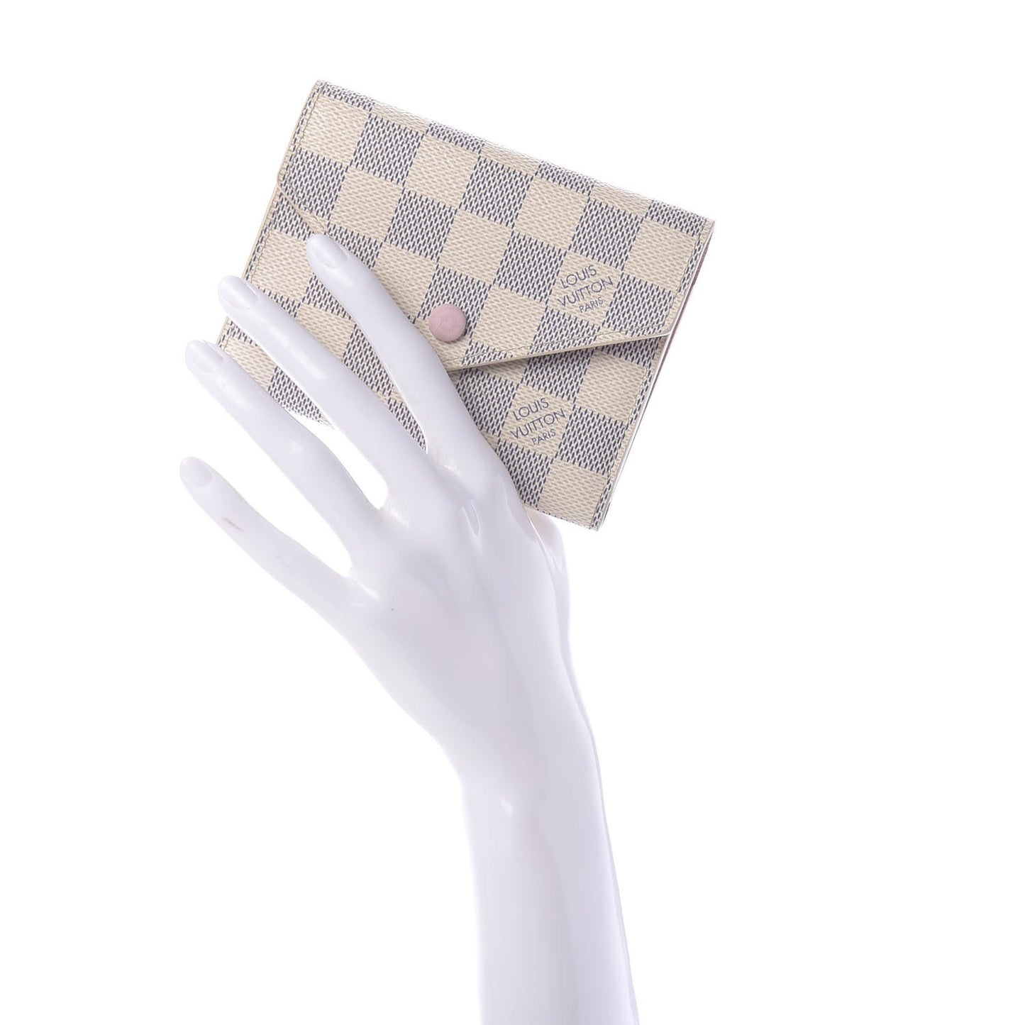 Damier Azur Victorine Wallet Rose Ballerine