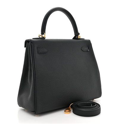Hermes Togo Kelly Retourne 25 Black 3 of 12