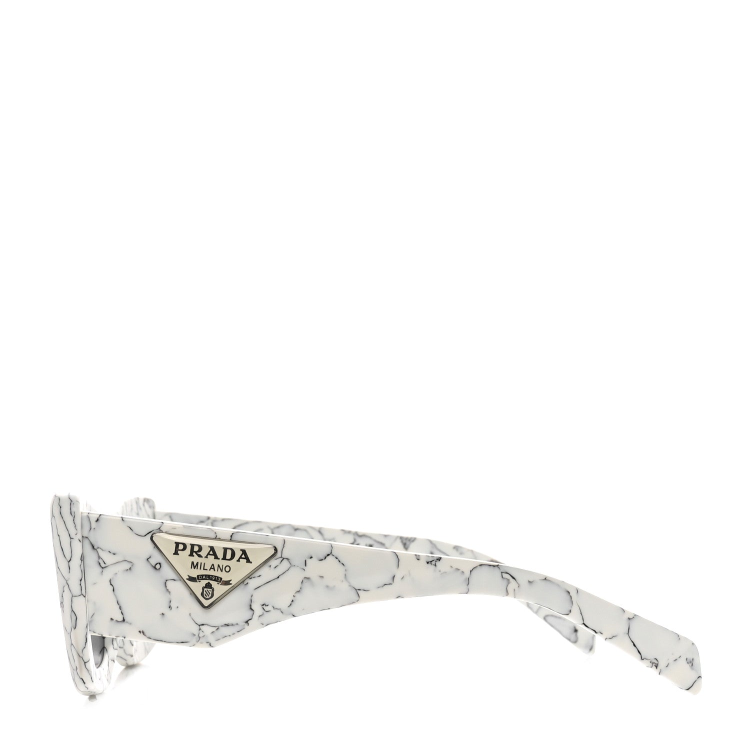 Prada Acetate Symbole Sunglasses SPR 13Z White Marble 3 of 7