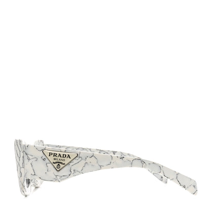 Prada Acetate Symbole Sunglasses SPR 13Z White Marble 3 of 7