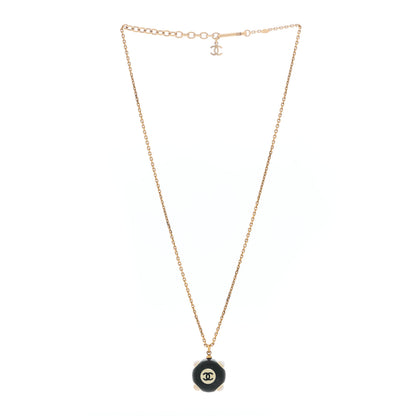 Chanel Pearl CC Ball Pendant Necklace Gold Black White 2 of 3