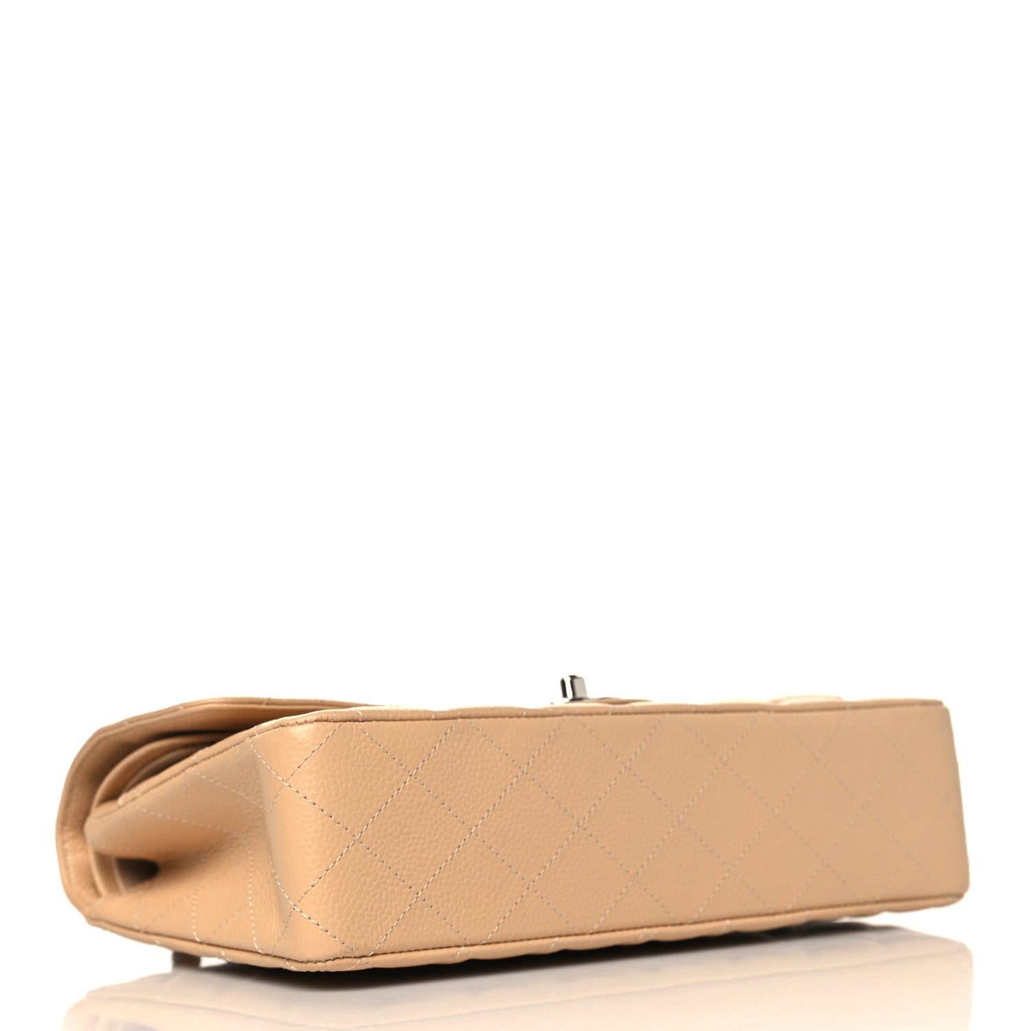 Chanel Caviar Quilted Medium Double Flap Beige 3 of 9