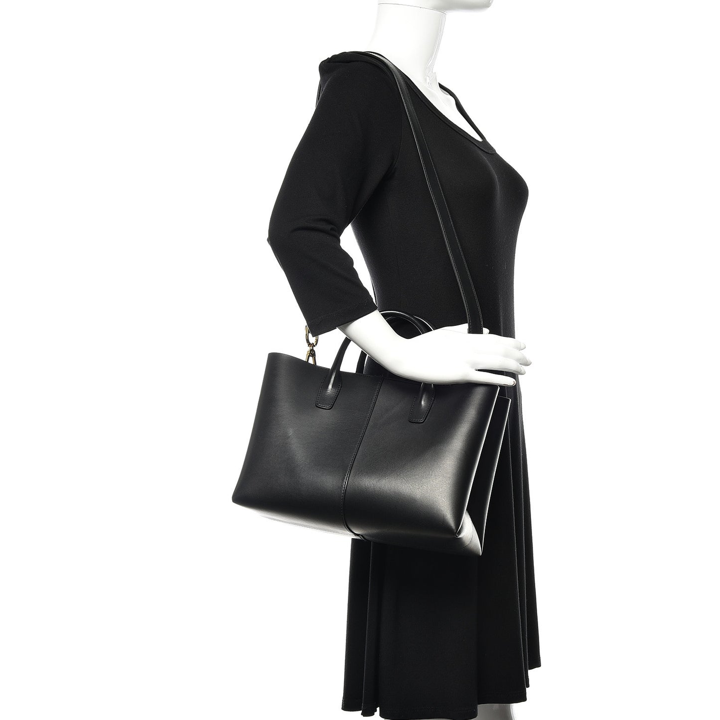 Calfskin Mini Folded Bag Black