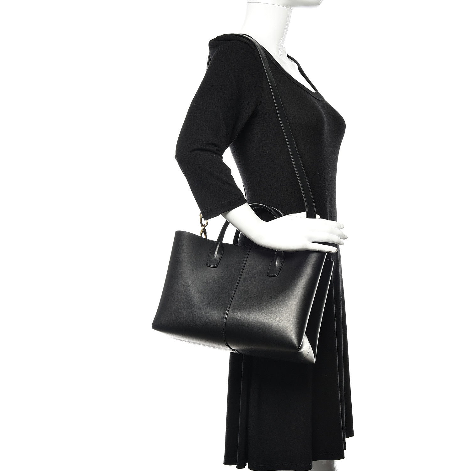 Mansur Gavriel Calfskin Mini Folded Bag Black 2 of 9