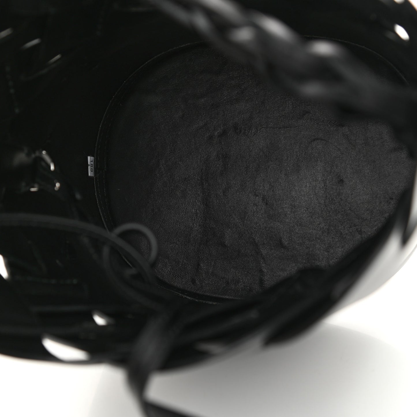 Vitello Intreccio Bucket Bag Black
