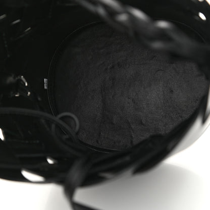 Prada Vitello Intreccio Bucket Bag Black 13 of 18