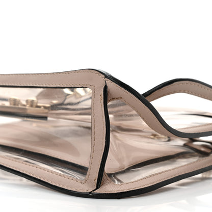 Valentino Garavani PVC Nappa Naked Small Glam Lock Rockstud Flap Poudre 8 of 10
