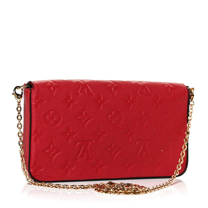 Louis Vuitton Empreinte Pochette Felicie Chain Wallet Scarlet 3 of 11