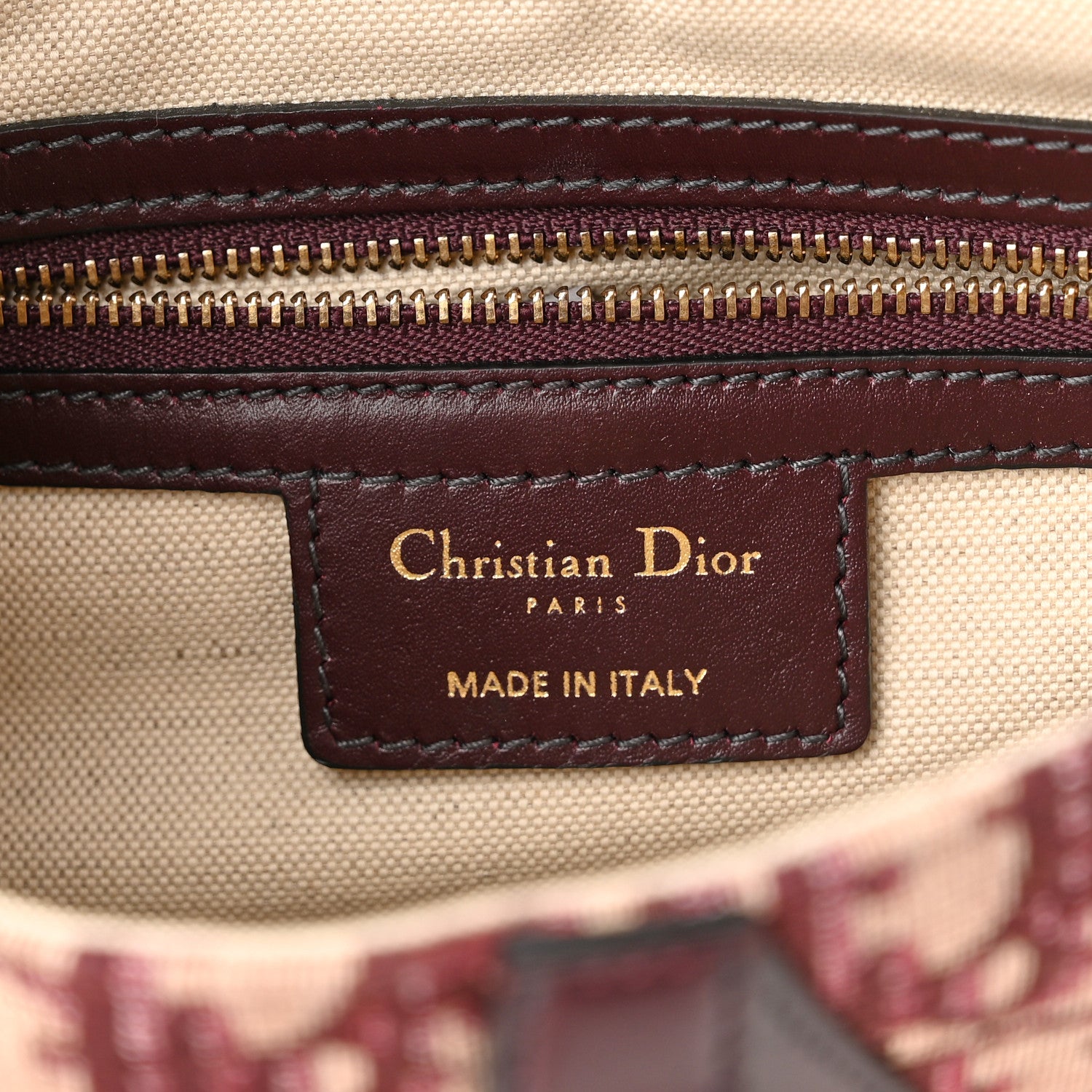 Christian Dior Oblique Saddle Bag Burgundy 6 of 10