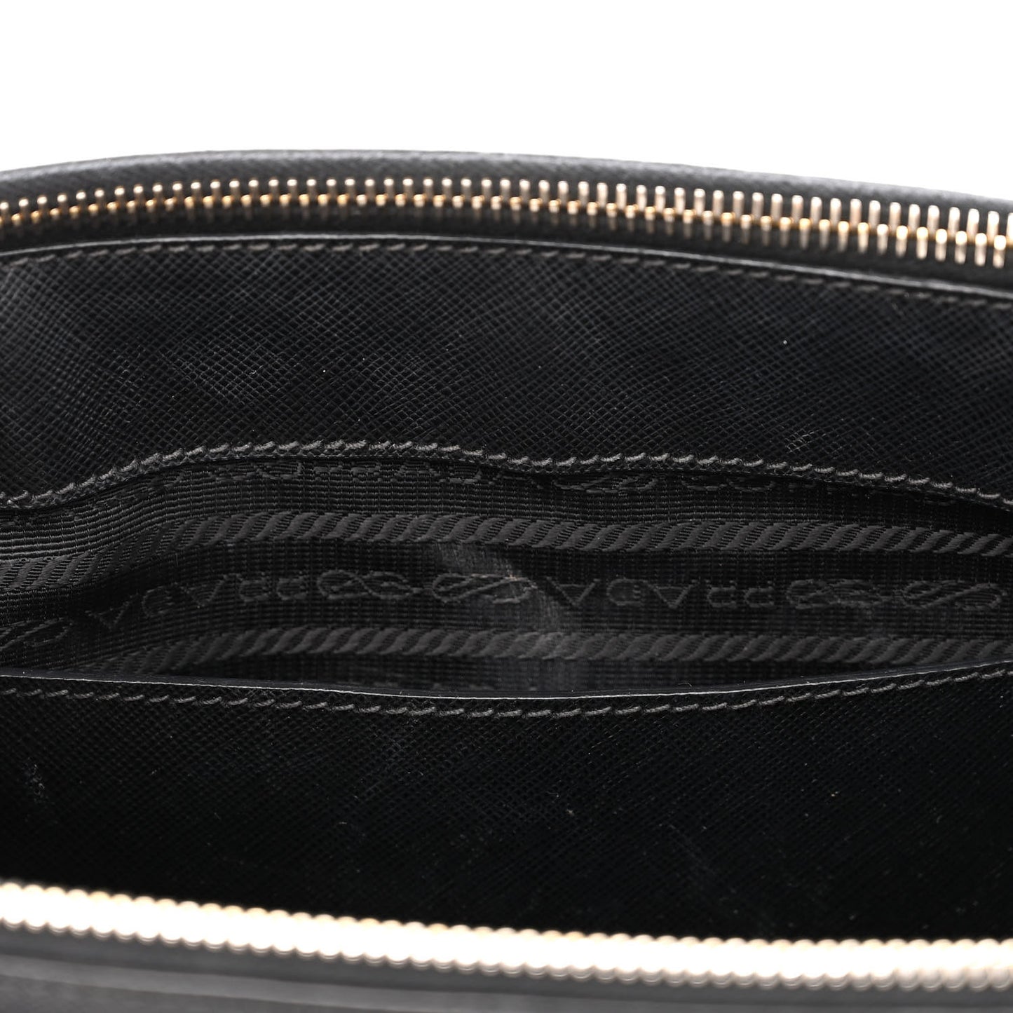 Saffiano Small Galleria Double Zip Tote Black