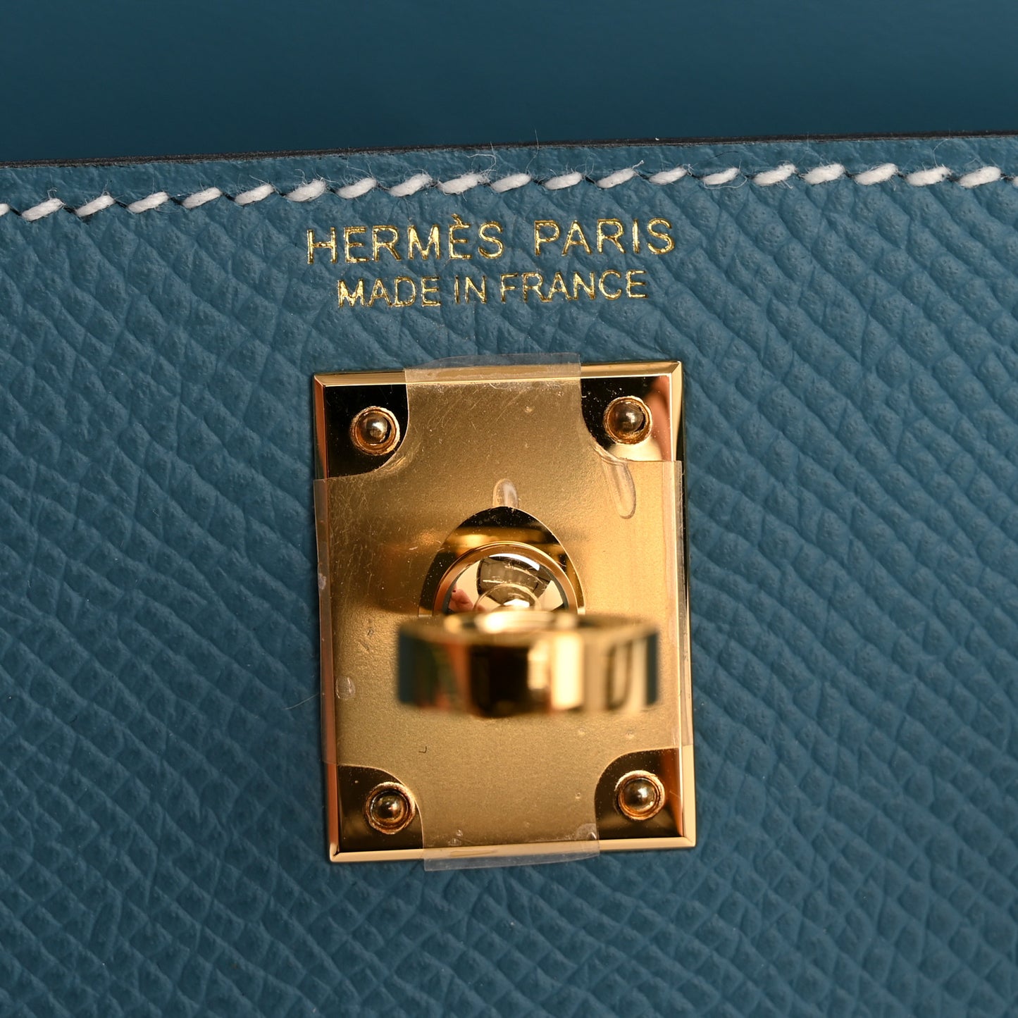 Epsom Mini Kelly Sellier 20 New Blue Jean