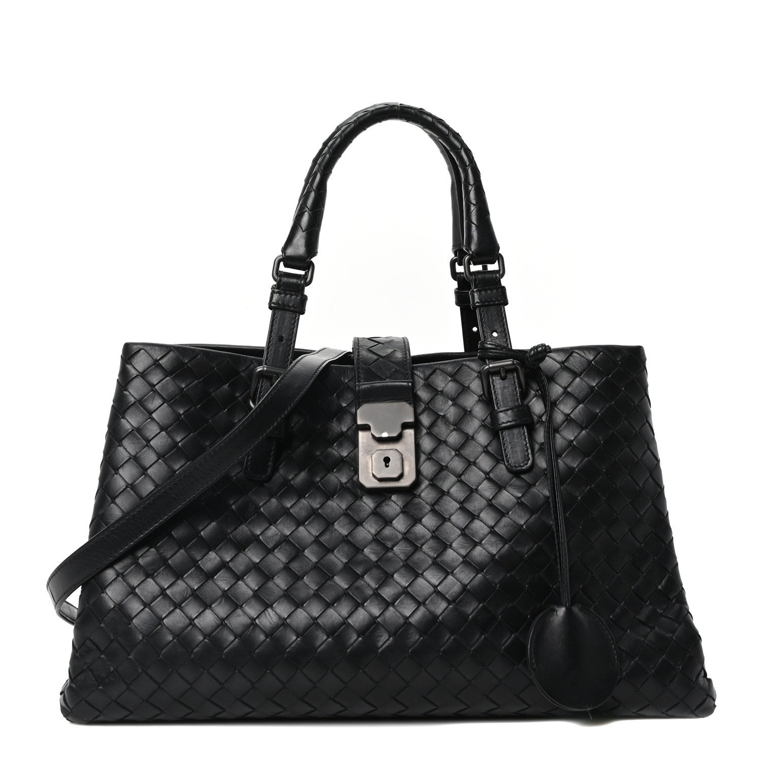 Bottega Veneta Light Calf Intrecciato Small Roma Black 1 of 9