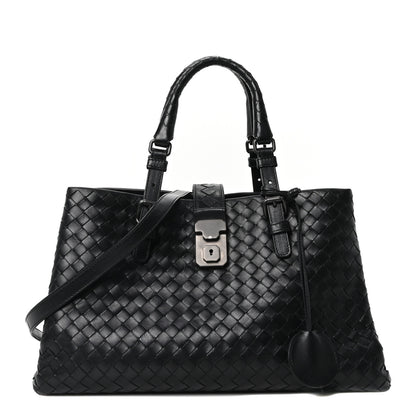 Bottega Veneta Light Calf Intrecciato Small Roma Black 1 of 9