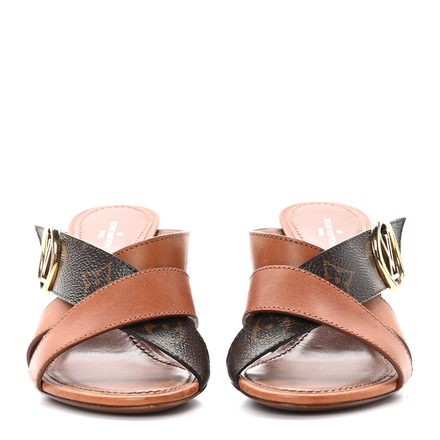 Monogram Horizon Mules 36 Cognac Brown