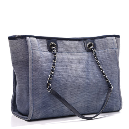 Chanel Canvas Small Deauville Tote Blue 3 of 10
