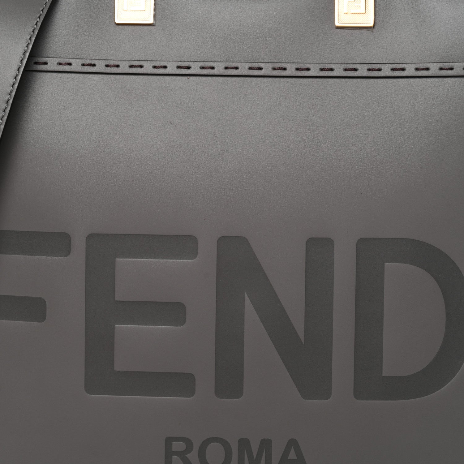 Fendi Vitello King Plexiglass Logo Embossed Medium Fendi Sunshine Shopper Tote Moon 8 of 10
