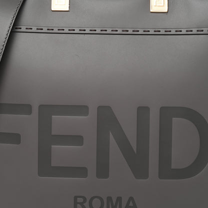 Fendi Vitello King Plexiglass Logo Embossed Medium Fendi Sunshine Shopper Tote Moon 8 of 10
