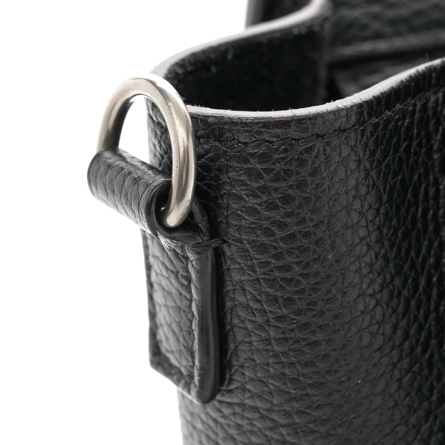 Drummed Calfskin Nano Luggage Black