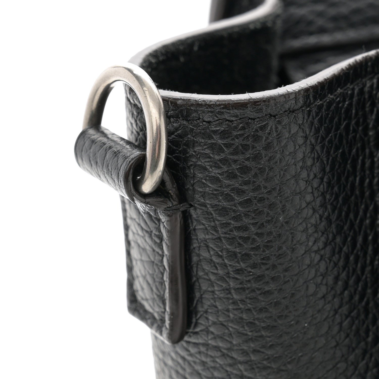 Celine Drummed Calfskin Nano Luggage Black 12 of 13