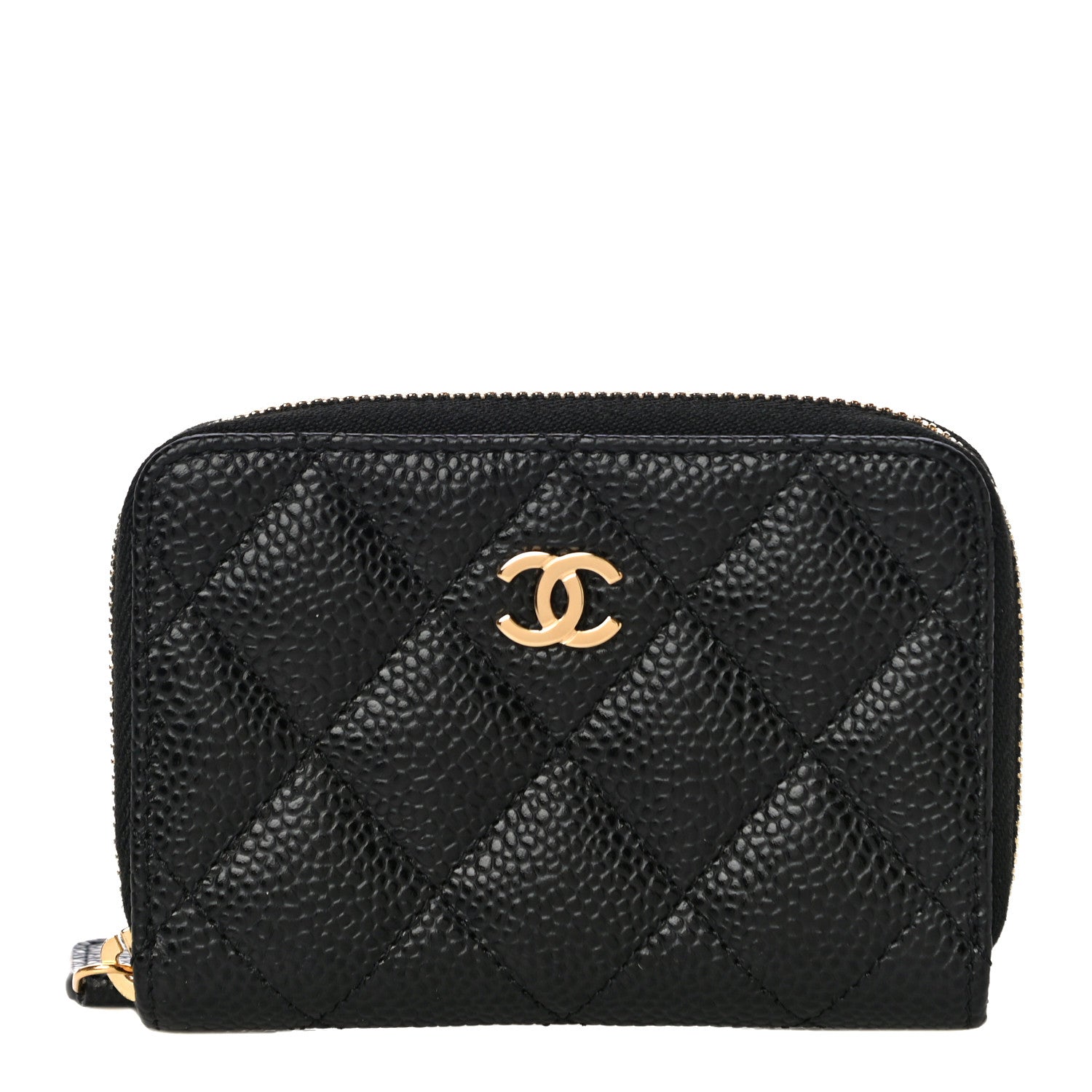 Chanel Caviar Quilted Zip Coin Purse Black 1 of 11