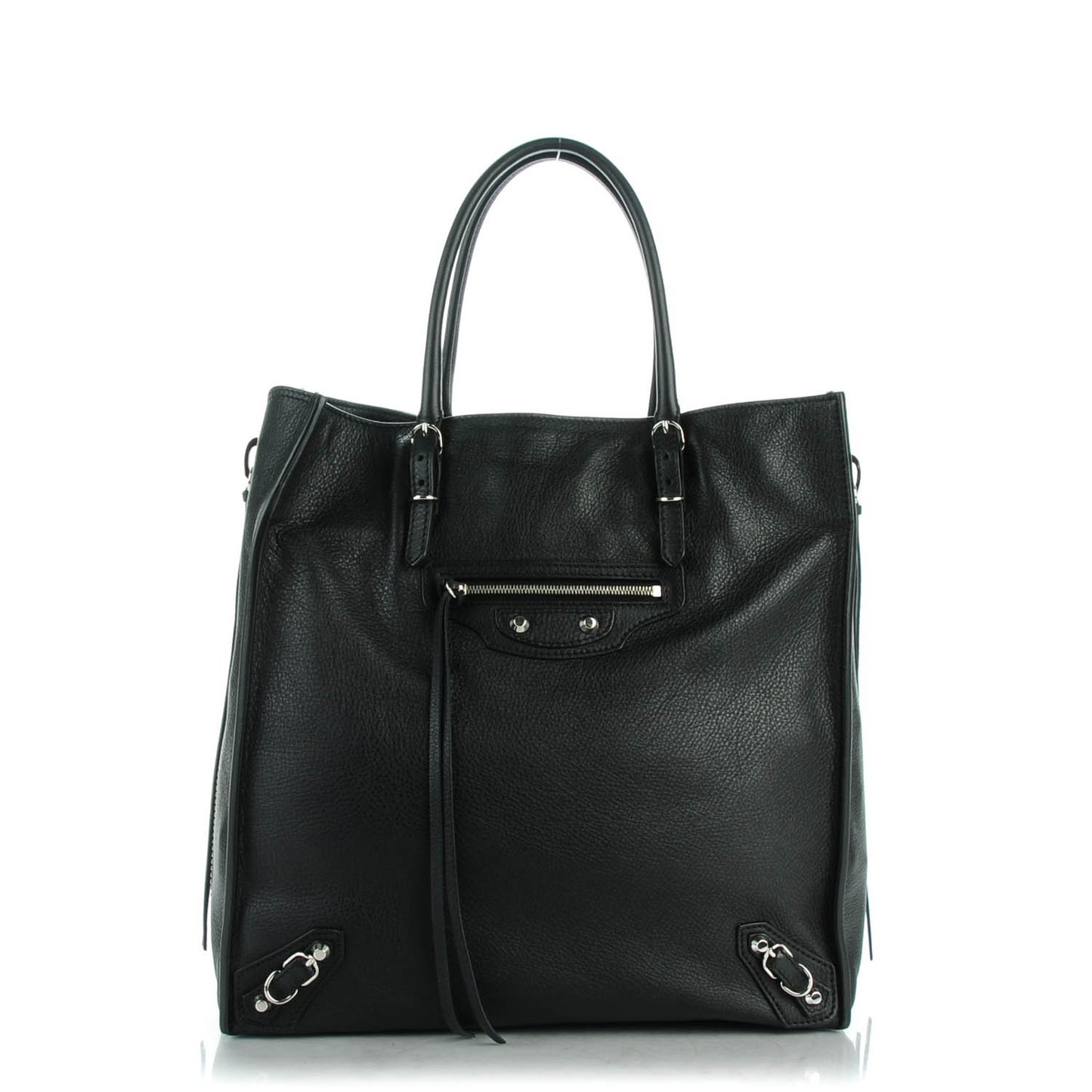 Calfskin Papier A5 Zip Around Tote Black