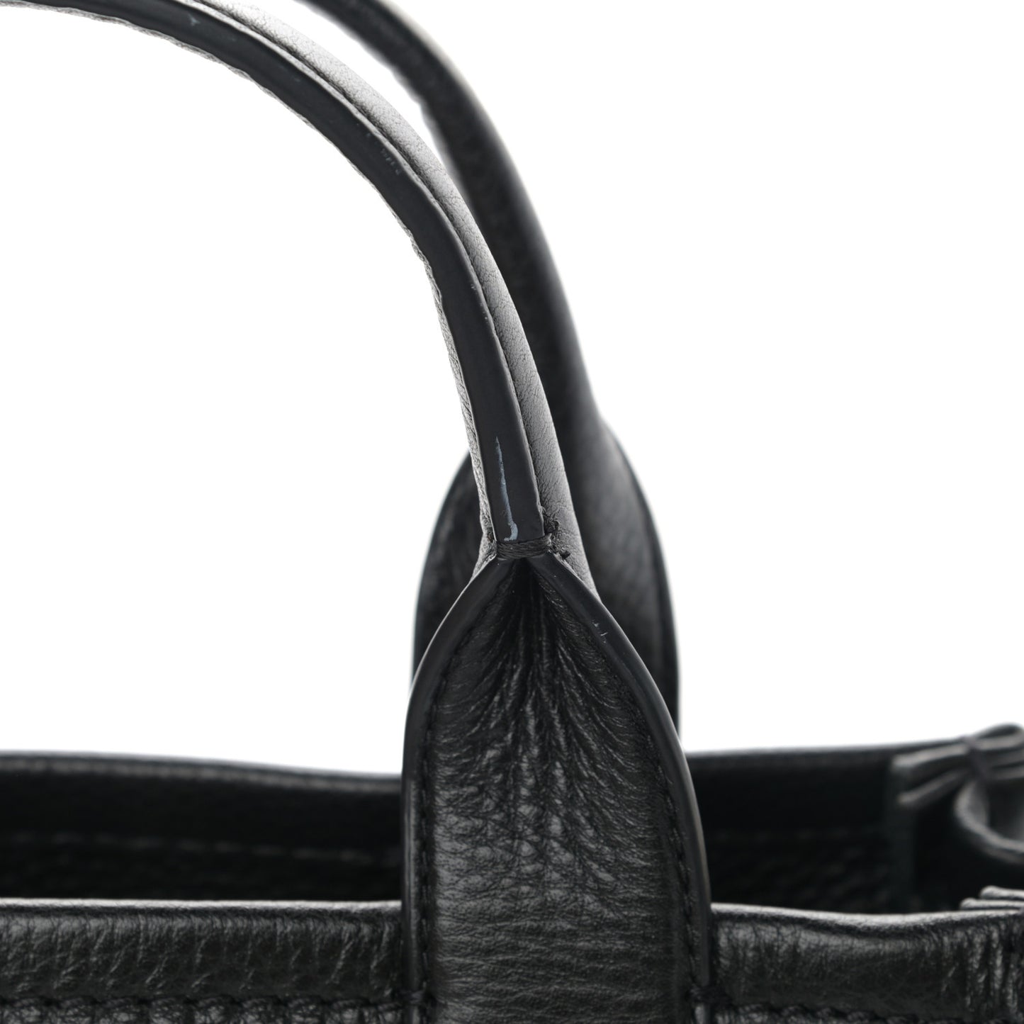Grained Calfskin Small The Tote Bag Black