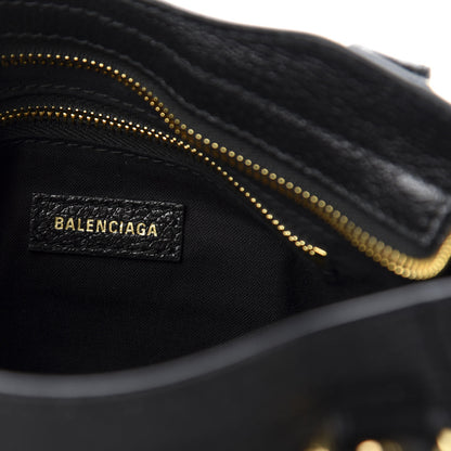 Balenciaga Chevre Gold Metallic Edge Hardware Mini City Black 9 of 12