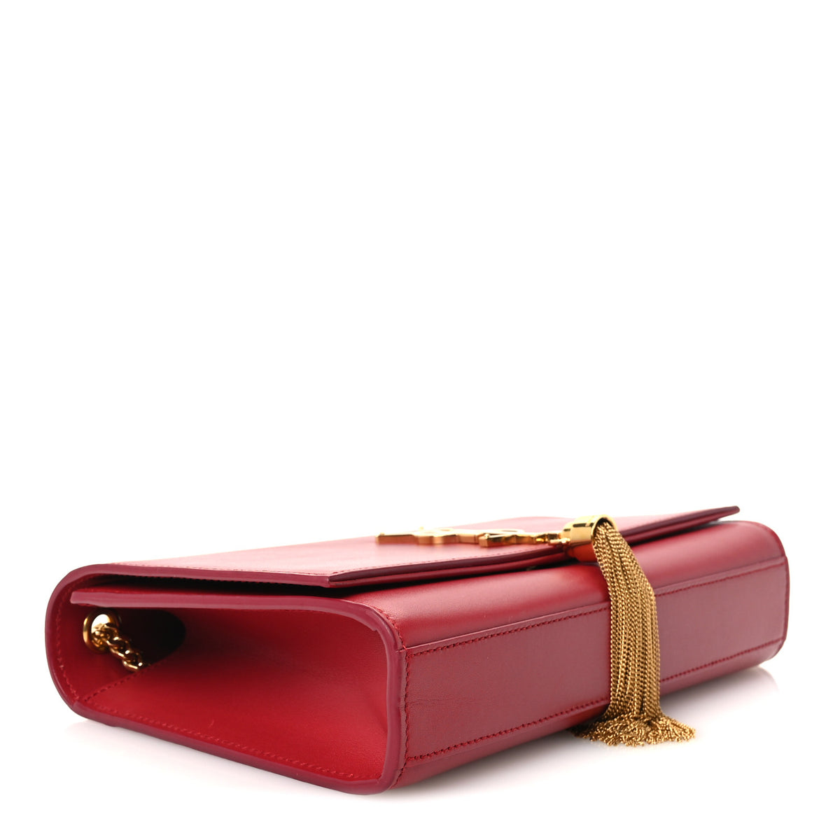 Saint Laurent Smooth Calfskin Medium Classic Monogram Kate Tassel Satchel New Lipstick 4 of 11