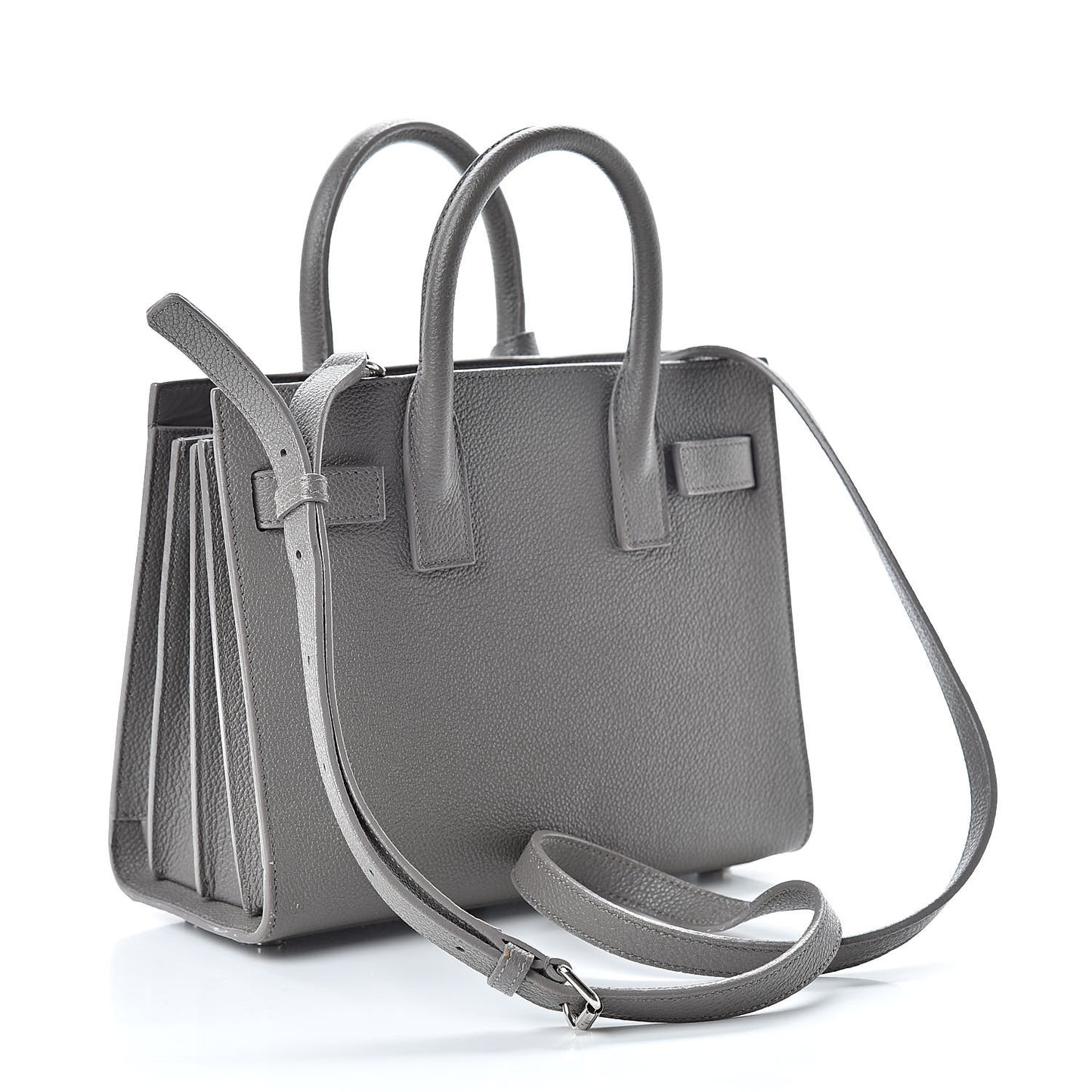 Grained Calfskin Nano Sac De Jour Fog