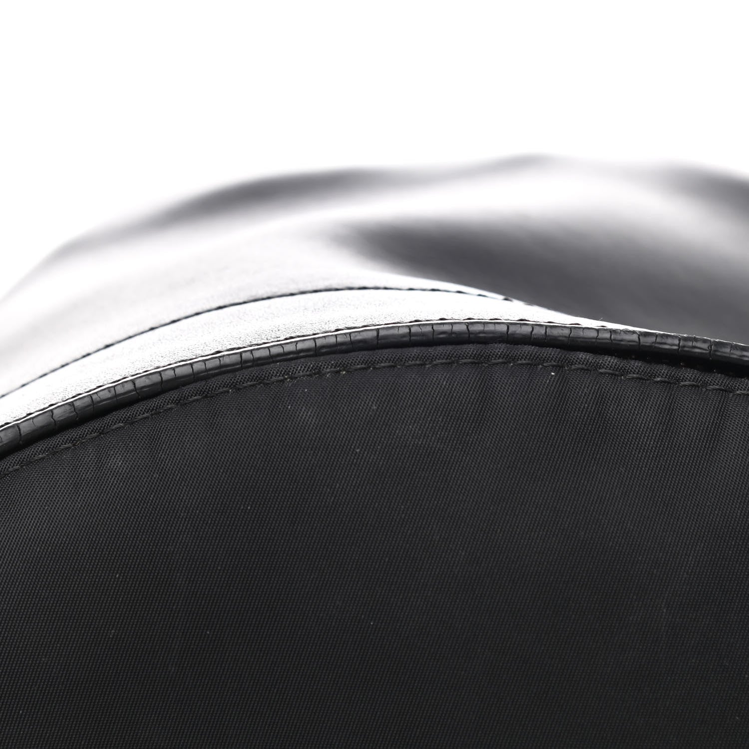 Fendi Nylon Vitello Liberty Vitello Dolce Monster Eyes Rounded Backpack Black Sunflower 11 of 17