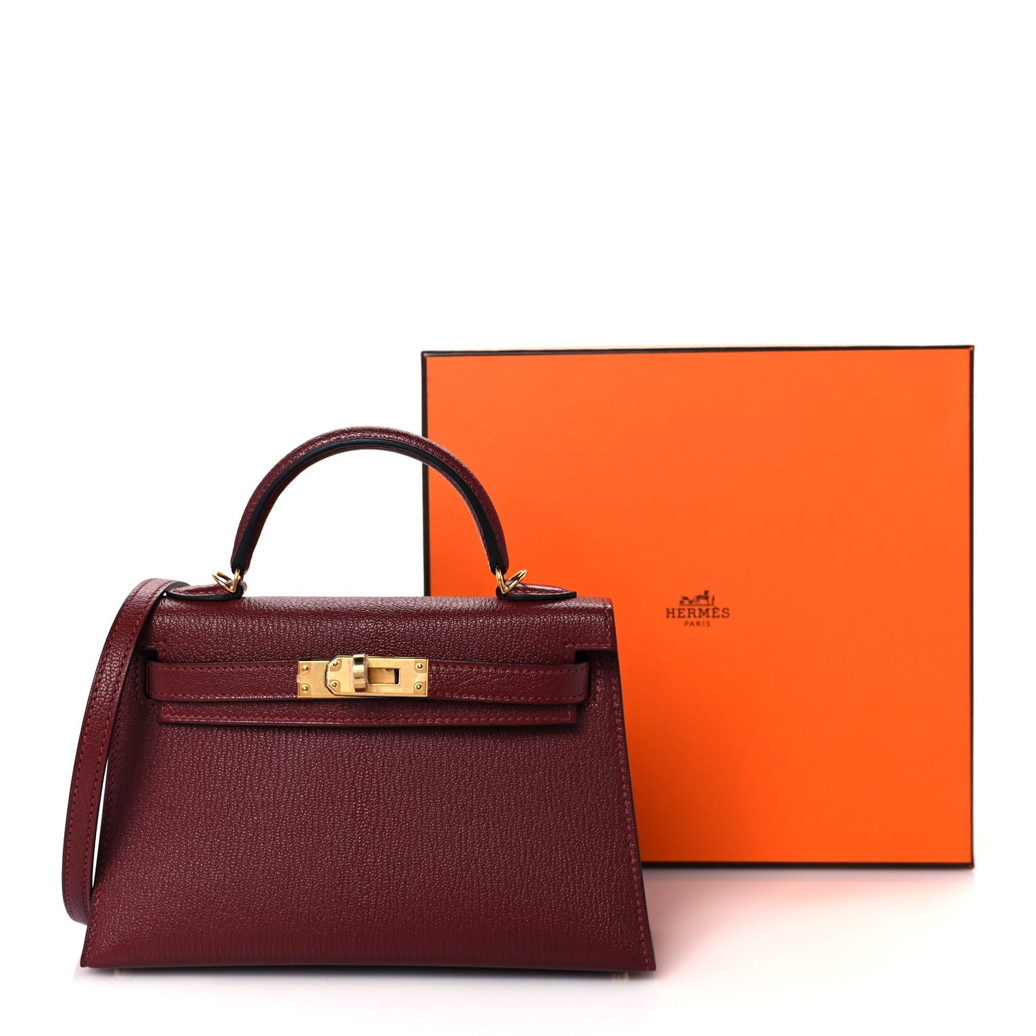 Hermes Chevre Chamkila Mini Kelly Sellier 20 Rouge H 11 of 11