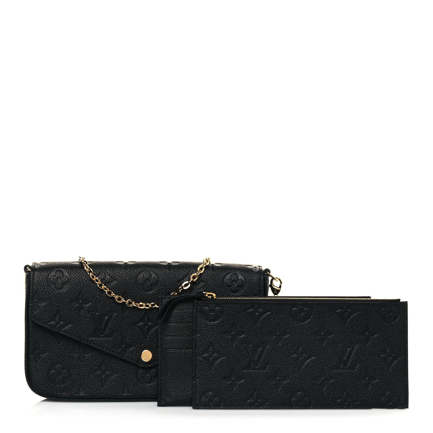 Louis Vuitton Empreinte Pochette Felicie Chain Wallet Black 1 of 12