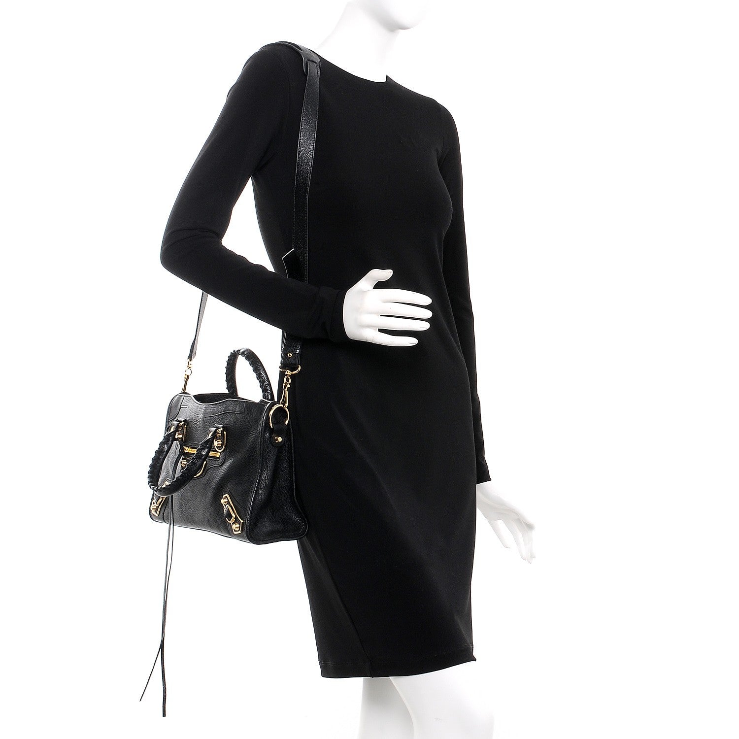Balenciaga Chevre Gold Metallic Edge Hardware S City Black 2 of 8