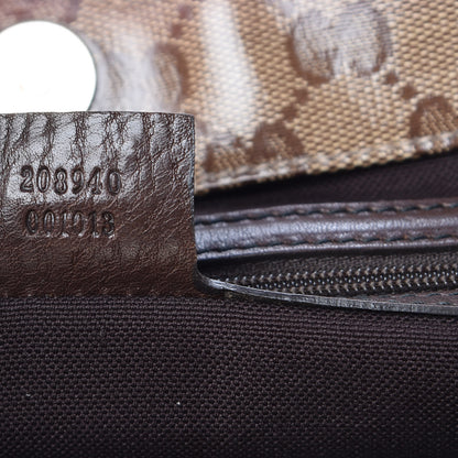 Gucci Crystal Monogram Large Babouska Vertical Shopping Tote Brown 7 of 17