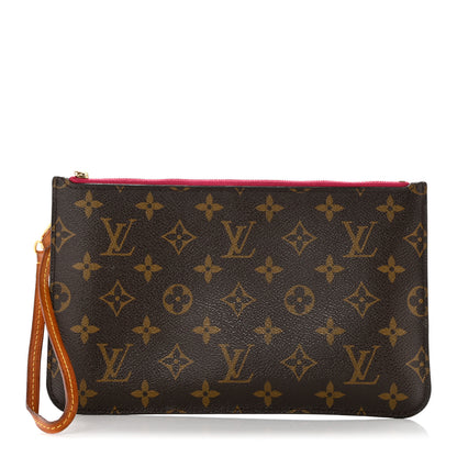 Louis Vuitton Monogram Neverfull MM GM Pochette Fuchsia 1 of 8