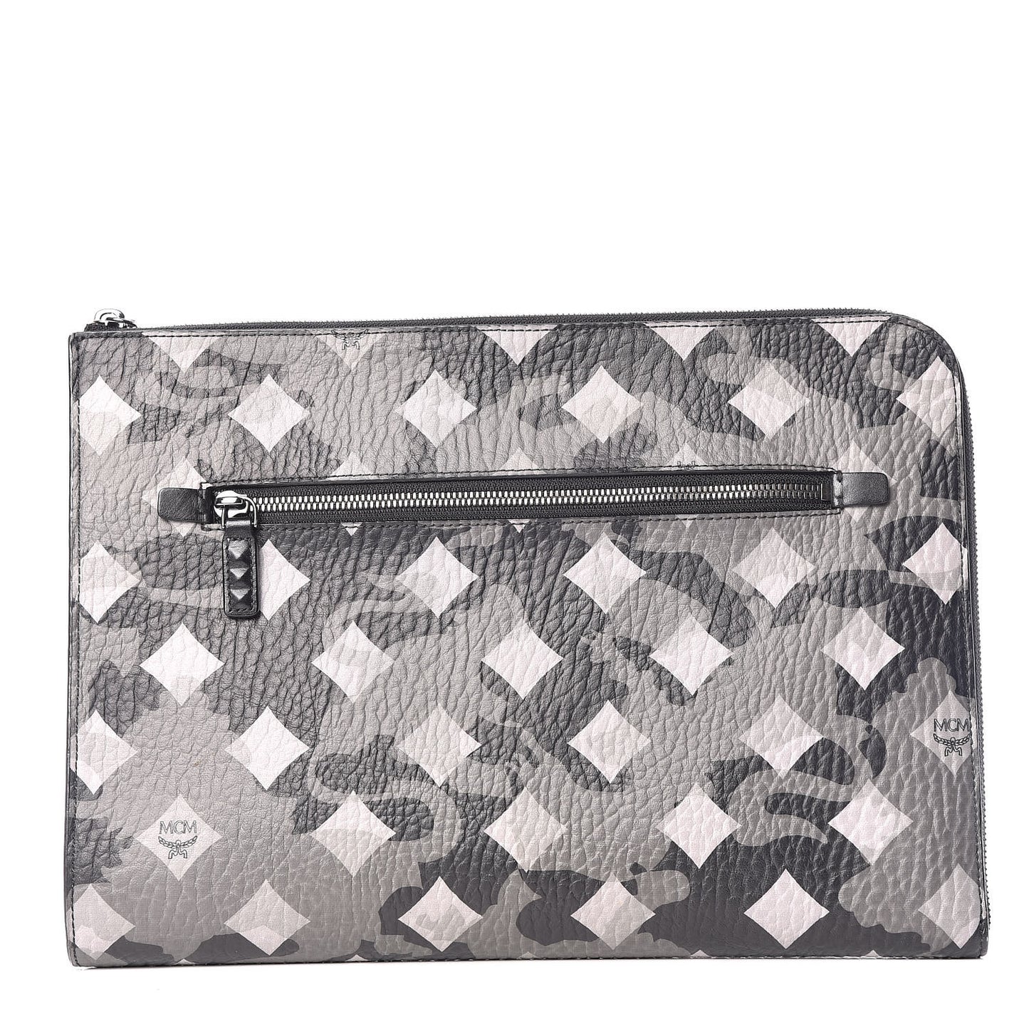 Visetos Munich Lion Camo Print Zip Pouch Grey