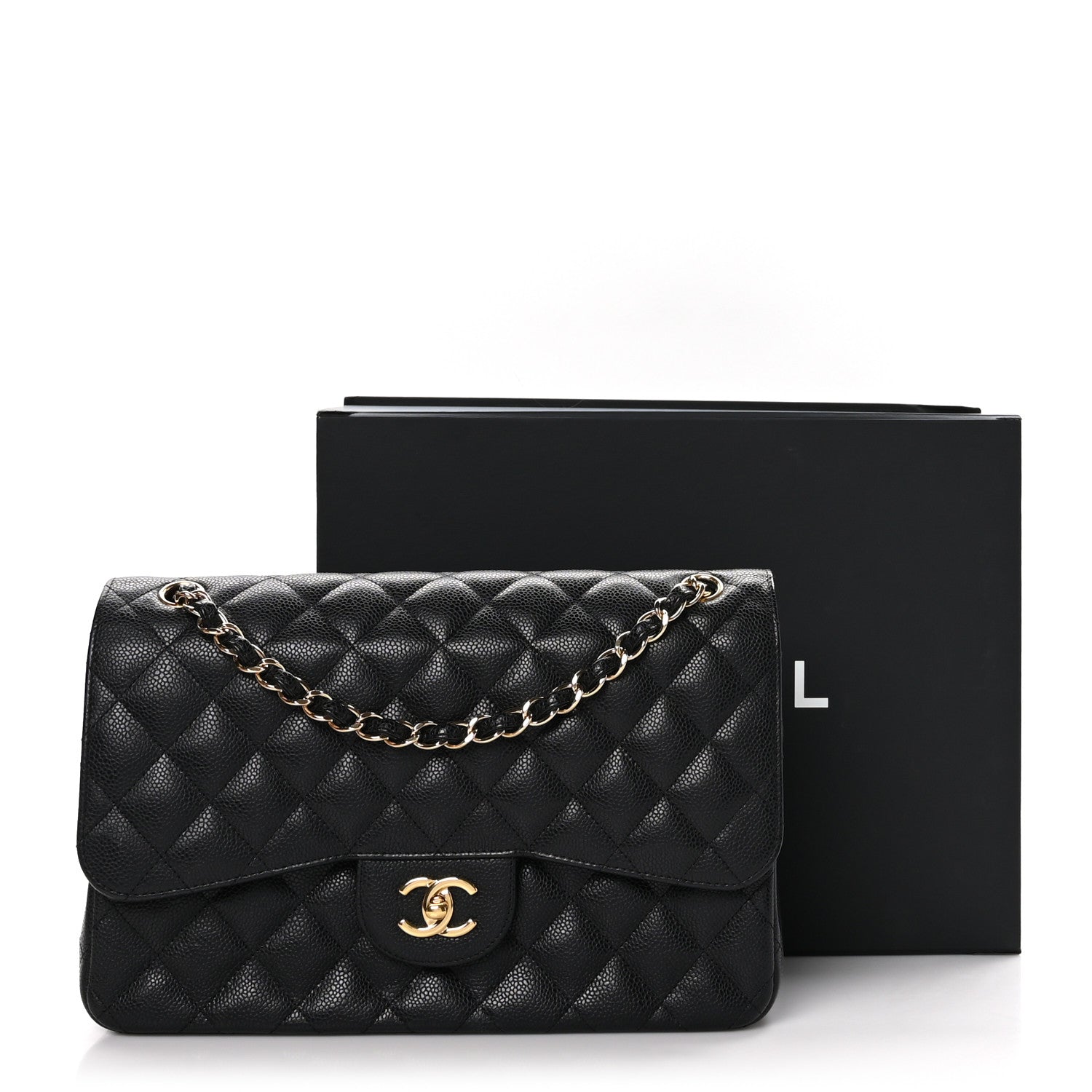Chanel Caviar Quilted Jumbo Double Flap Black 11 of 11