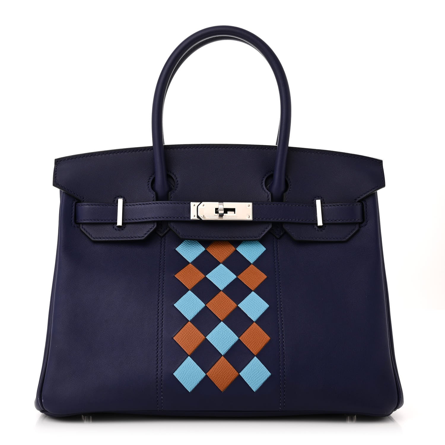 Hermes Swift Epsom Tressage Birkin 30 Bleu Encre Bleu Du Nord Gold 1 of 10