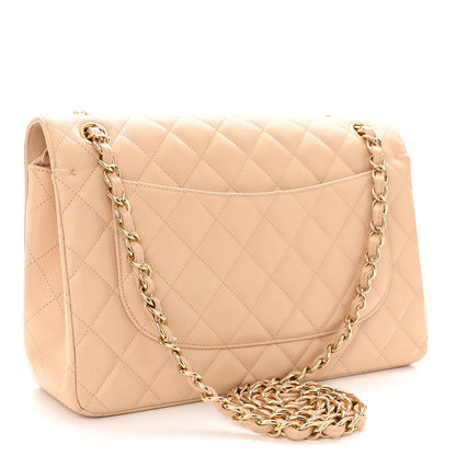 Chanel Caviar Quilted Jumbo Double Flap Beige Clair 3 of 13