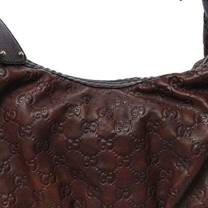 Gucci Guccissima Medium Jockey Hobo Dark Brown 8 of 12