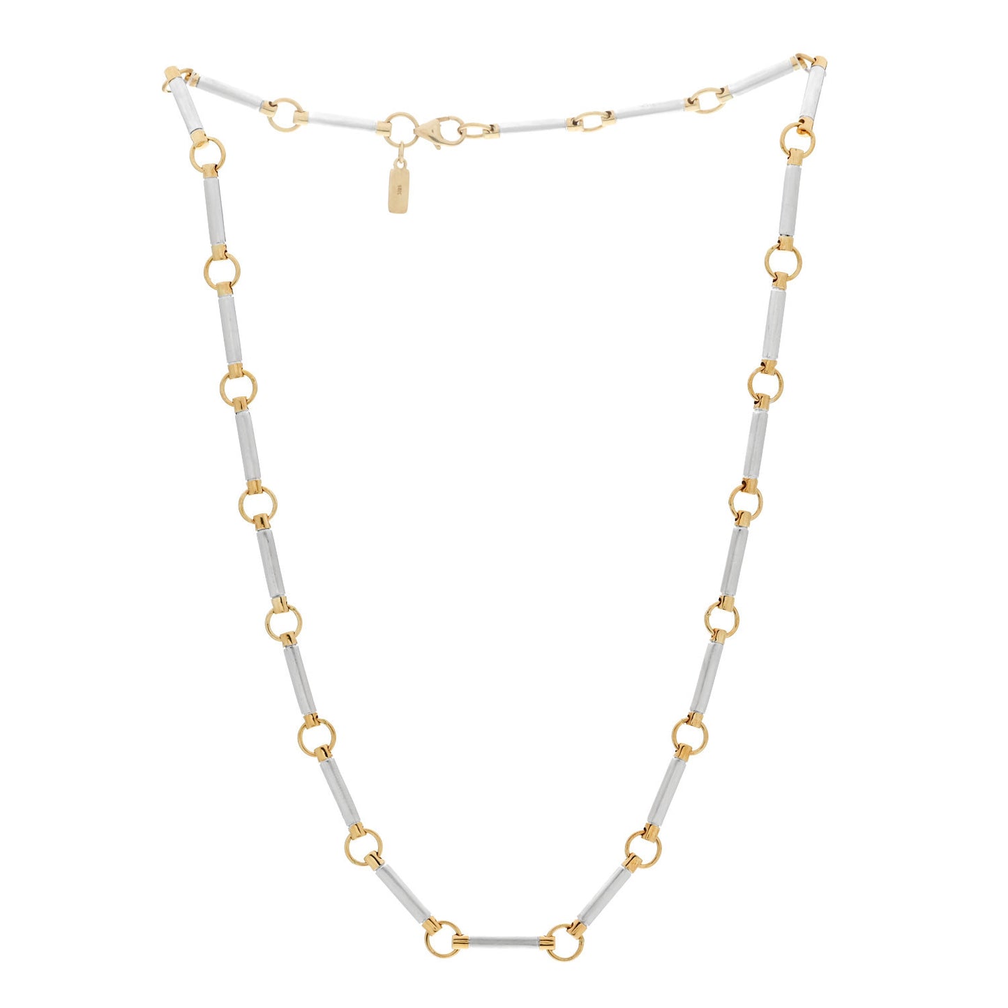 18K Yellow White Gold Element Chain Necklace