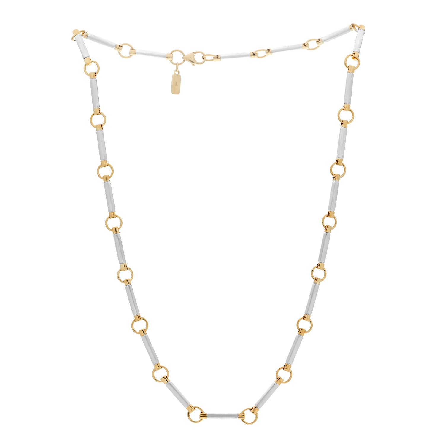 Foundrae 18K Yellow White Gold Element Chain Necklace 3 of 6