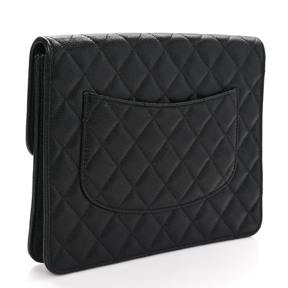 Chanel Caviar Quilted Square Flap Clutch Black 3 of 10