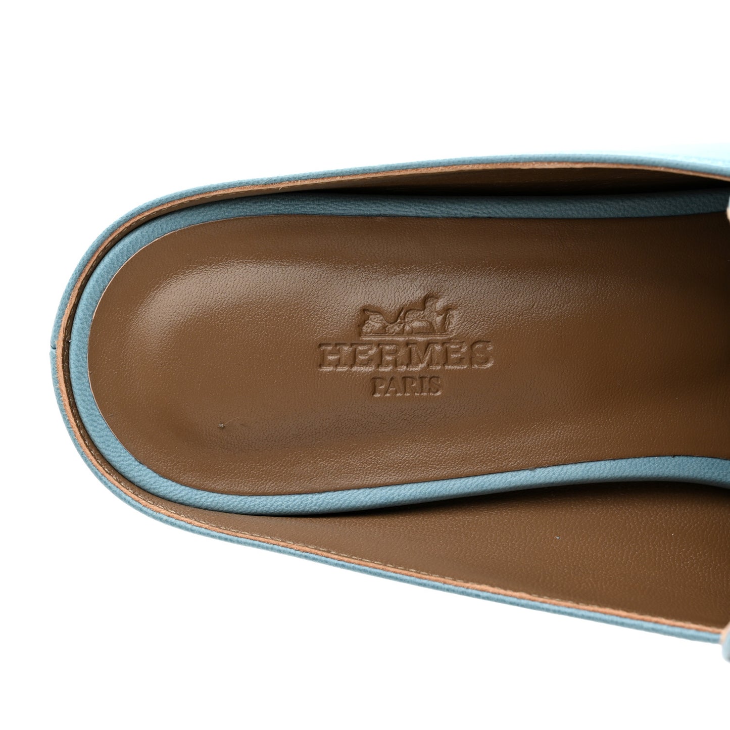 Goatskin Rivoli Mules 37.5 Bleu Dorset